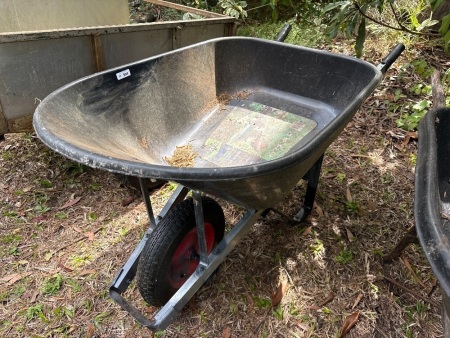 Poly and aluminium wheelbarrow