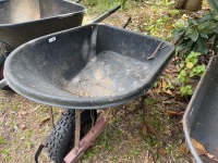 Poly and wooden wheelbarrow
