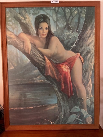 Vintage island girl picture