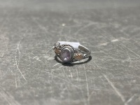 Silver and Gold Amethyst Ring - 2