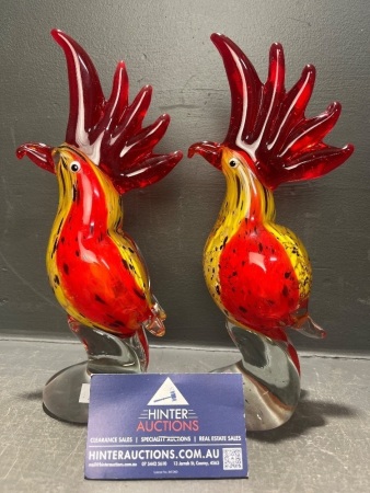 2 x Glass Birds