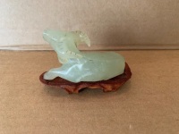 20th Century Jade Carving of Water Buffalo on Stand - 2