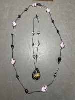 2 x Glass Bead Necklaces - 2