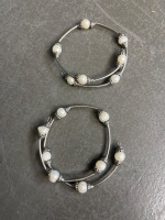 8 Bangles Inc Mexican Silver - Cloisonne etc - 2