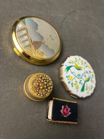 Two Compacts and Assorted Trinkets