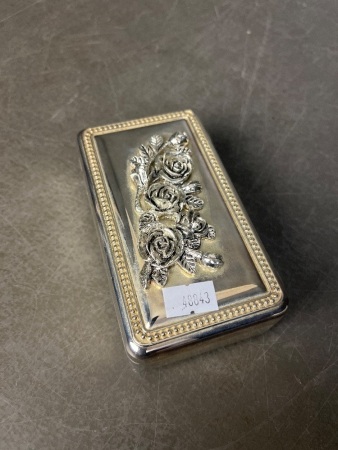 Vintage Silver Plated Jewellery Box