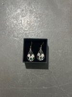 2 Sets of Silver Earrings one with Jade - Both Marked 925 - 2