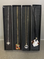 Mixed Lot of Necklaces - 2 Murano - 1 Glass - 1 Silver