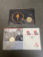3 x Uncirculated ANZAC and War Coins -Circulated War Coins - Two Up Coins - 3
