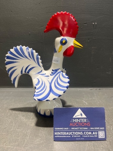 Signed Portugal Rooster Figure