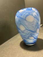 Hand Blown Blue Vase - 3