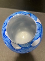 Hand Blown Blue Vase - 4