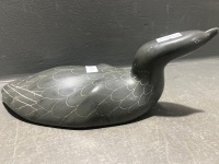 Handmade (Inuit) Stone Loon Bird Figure - 2
