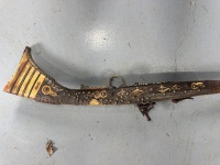 Antique flintlock camel long gun with possible bone/ivory inlays - 3