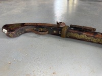 Antique match lock rifle &ndash; possibly Japanese with decorative brass fittings - 5