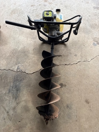 RYOBI 2-stroke hand operated posthole borer