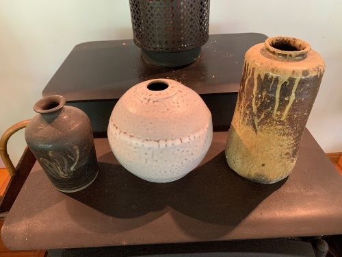 3 Pieces of Glazed Art Pottery