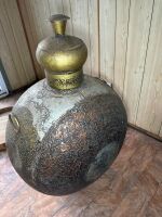 Vintage Tibetan or Indian copper and tin vase - 4