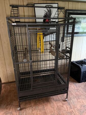 Large powdercoated steel bird cage