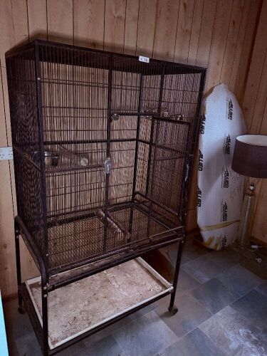 Large powdercoated steel bird cage