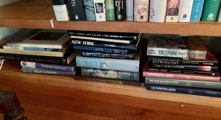 Asstd Bottom Shelf Lot of Astronomy, Natural History and Travel Reference Books - App. 21 books in Total