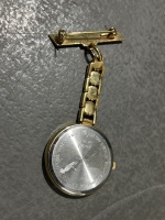 Adina Gold Tone Nursing Watch - 2