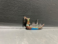 Sterling Silver Dragon Boat Brooch - 3