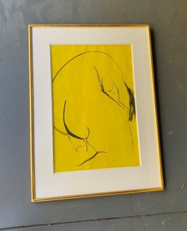 Framed Pencil, Charcoal and Wash Nude No.1 Signed Brett Whiteley 74