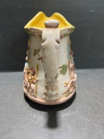 Italian Glazed Pitcher with High Relief Cherub Design Possibly Hand-Painted - 2
