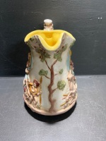 Italian Glazed Pitcher with High Relief Cherub Design Possibly Hand-Painted - 4
