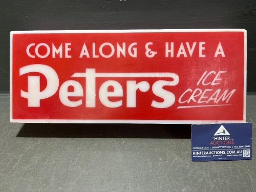 Peters Ice Cream Front for Light Up Sign