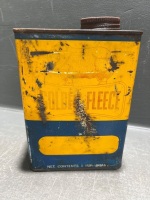 Golden Fleece One Imperial Quart Tin with Ramon Dogbone Early Waterslide on One Side - 2