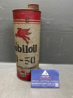 Mobil Oil Vacuum Oil Tin - Rare