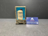Vintage Chinese Bone Cricket Cage in Display Case - 2