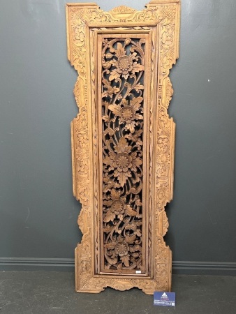 Decorative Thai Wooden Carving Panel
