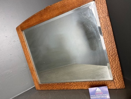 Vintage Wood Framed Wall Mirror