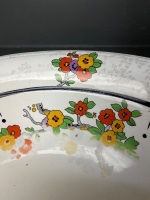 J and G Meakin Sol floral earthenware jug and plate - 4