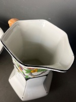 J and G Meakin Sol floral earthenware jug and plate - 6