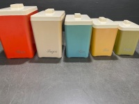 Graduating Plastic Kitchen Cannisters - 3