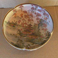 Beautiful Hand Painted Satsuma Japanese Pottery Lustre Fruit Bowl - 2