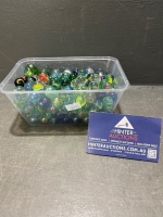 Assortment of Marbles - Inc UV Glow Marbles and Rare - 2