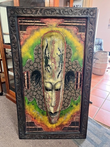 Hand Carved Wooden Ethnic Wall Panel