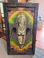 Hand Carved Wooden Ethnic Wall Panel
