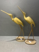 Pair of Brass Storks - 2