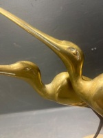 Pair of Brass Storks - 5