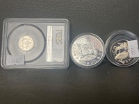 3 x Coin Set - 1 Graded Sixpence