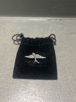 Silver Swallow Brooch