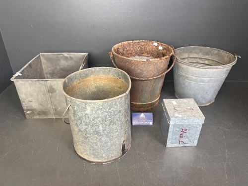 Mixed Lot of Metal Buckets