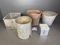Mixed Lot of Metal Buckets