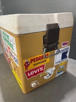 Metal Esky Containing Large Quantity of Fishing Reels - 5